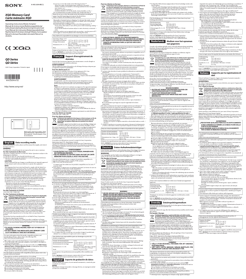 First page image of the manual for QD-M64