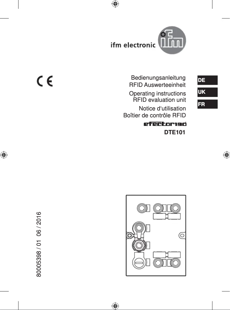 First page image of the manual for DTE101