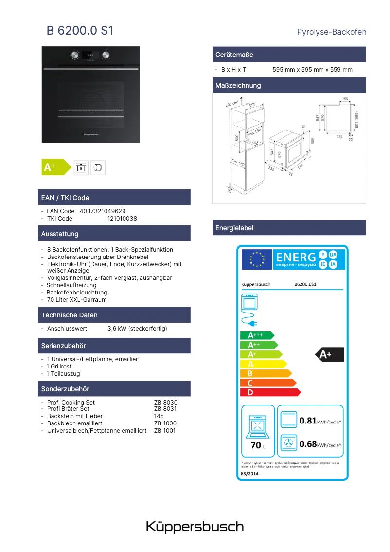 First page image of the manual for B6200.0S1