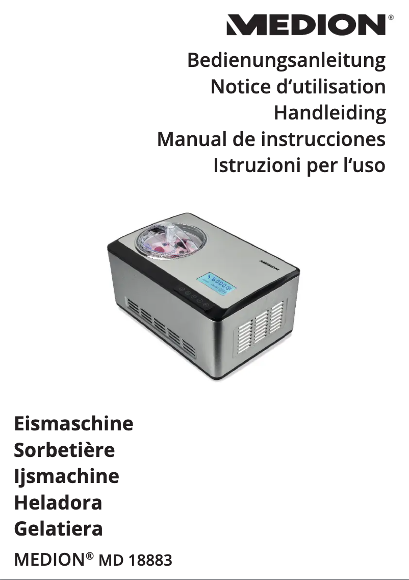 Page 1 of the manual User Manual Medion MD 18883