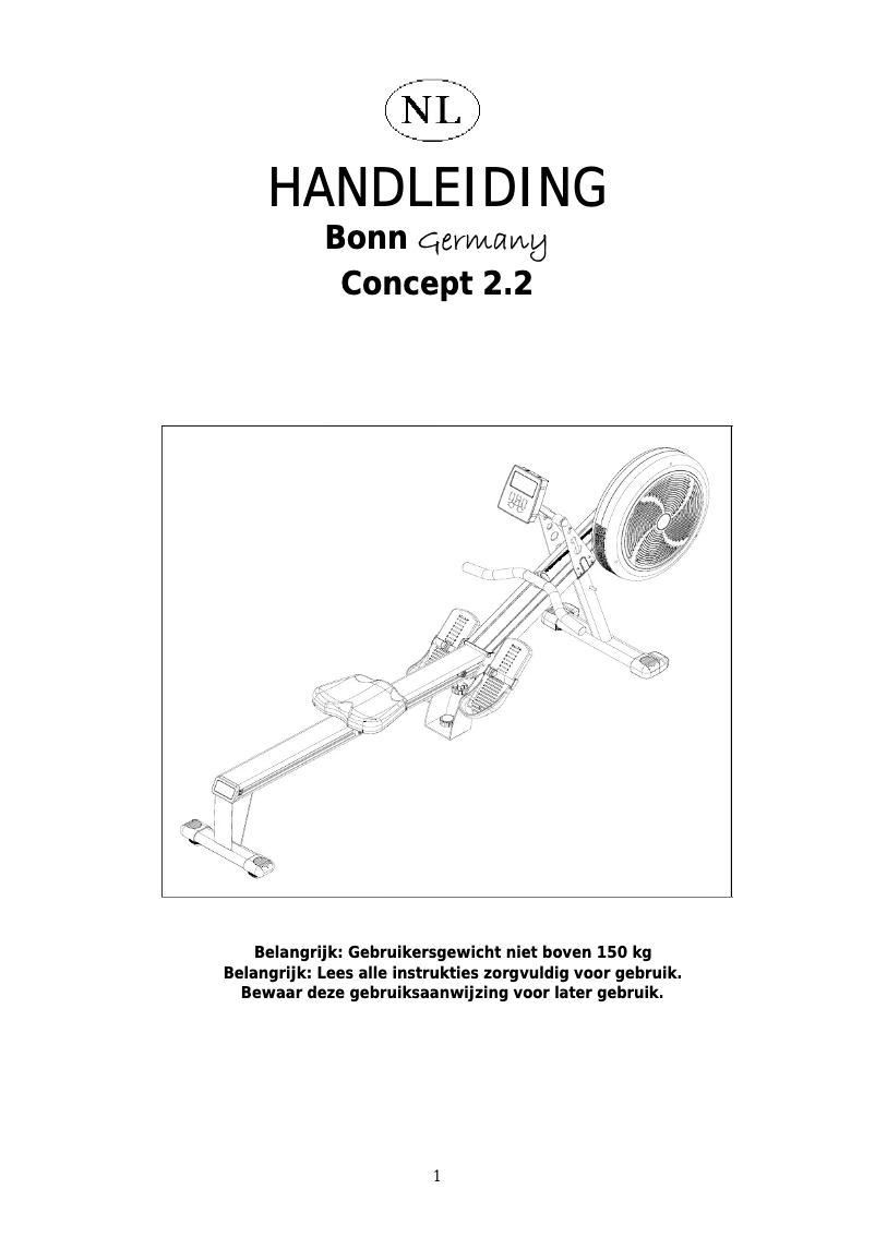 Page 1 of the manual User Manual Joy Sport Bonn Germany Concept 2.2