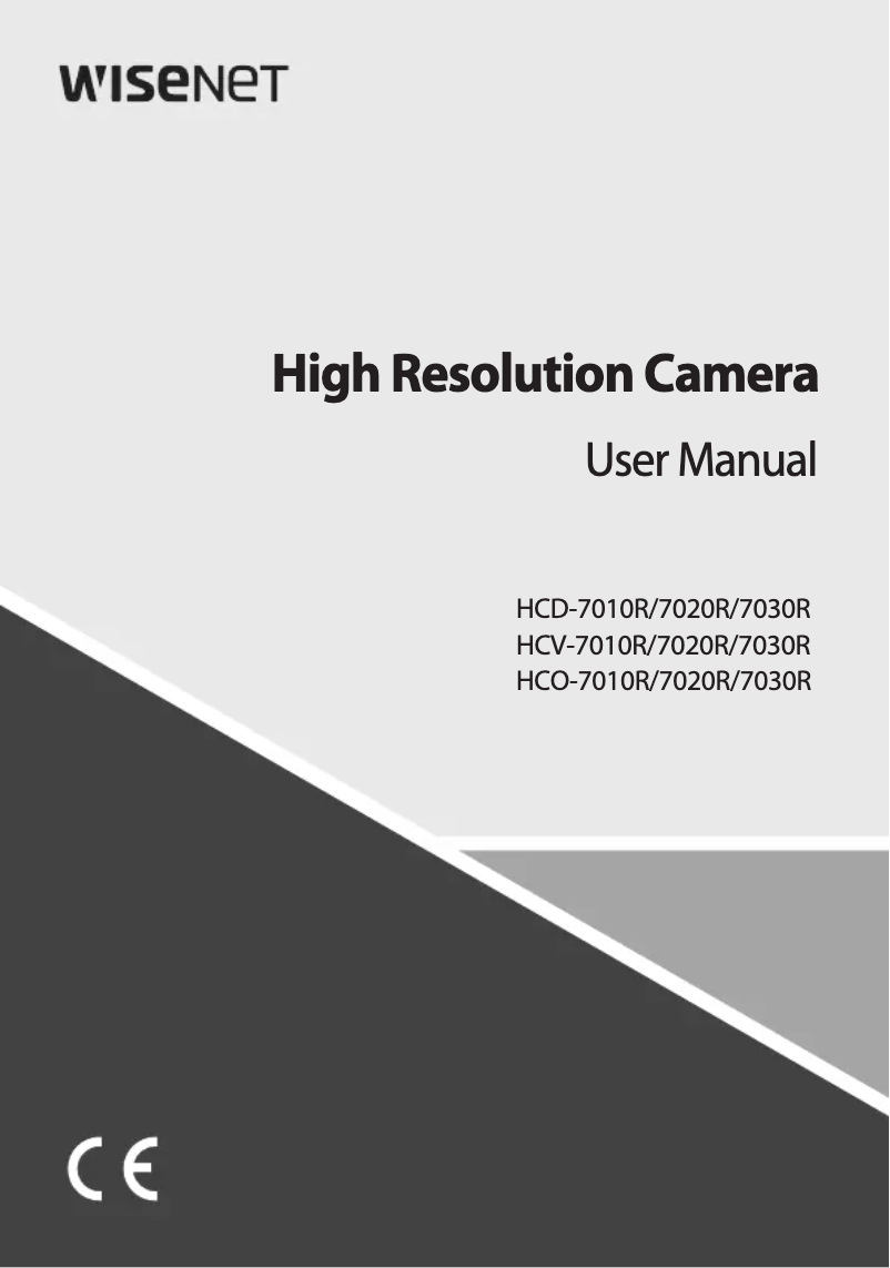 Page 1 of the manual User Manual Hanwha HCV-7020R