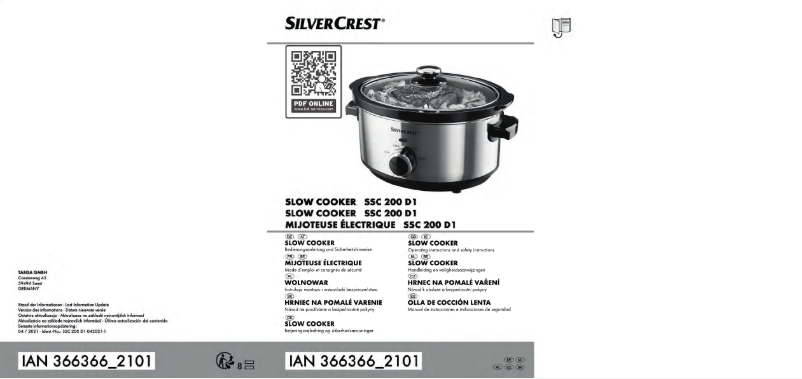 First page image of the manual for SSC6 320 A1