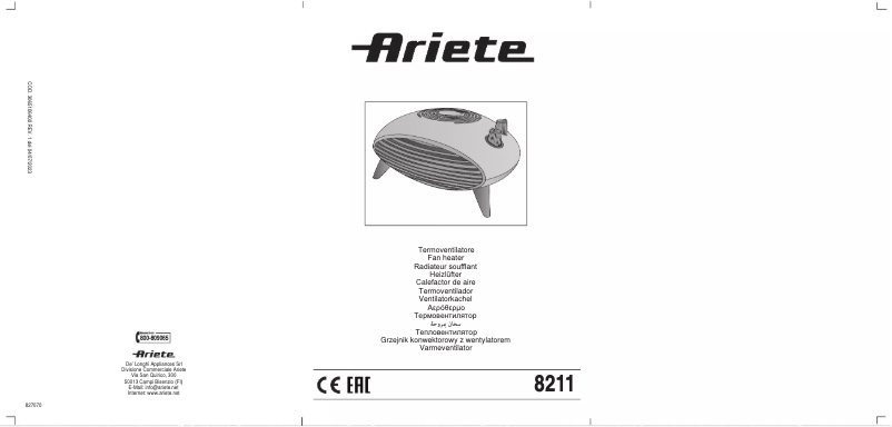 Page 1 of the manual User Manual Ariete 8211