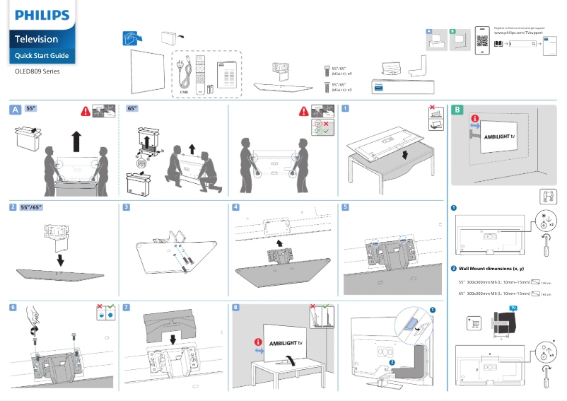 Page 1 of the manual Quick Start Guide Philips 65OLED809