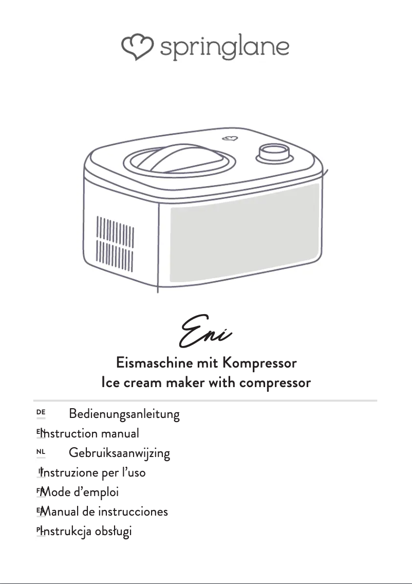 Page 1 of the manual User Manual Springlane Eni
