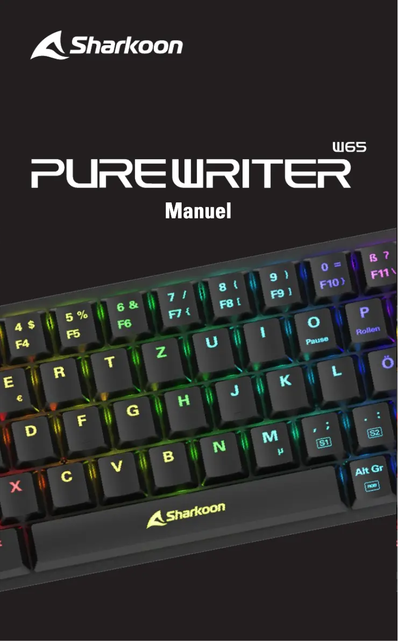 Page 1 of the manual User Manual Sharkoon PureWriter W65