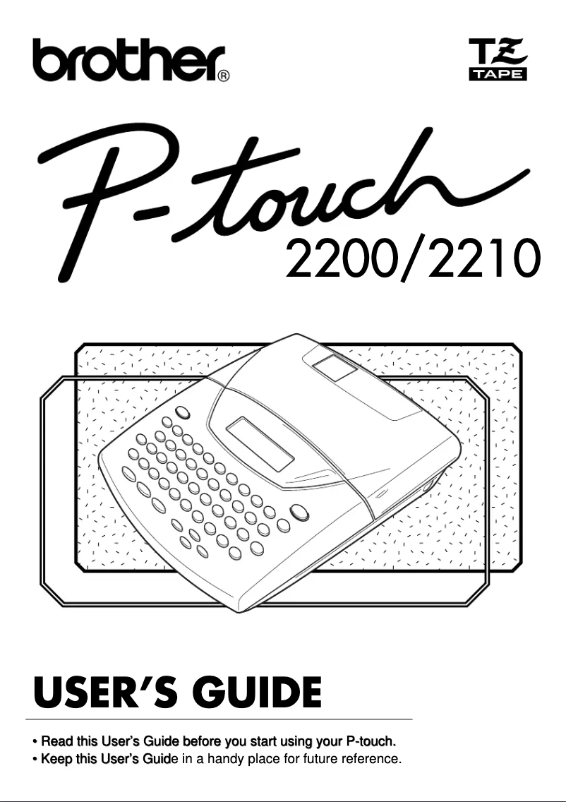 Page 1 of the manual User Manual Brother P-Touch 2200