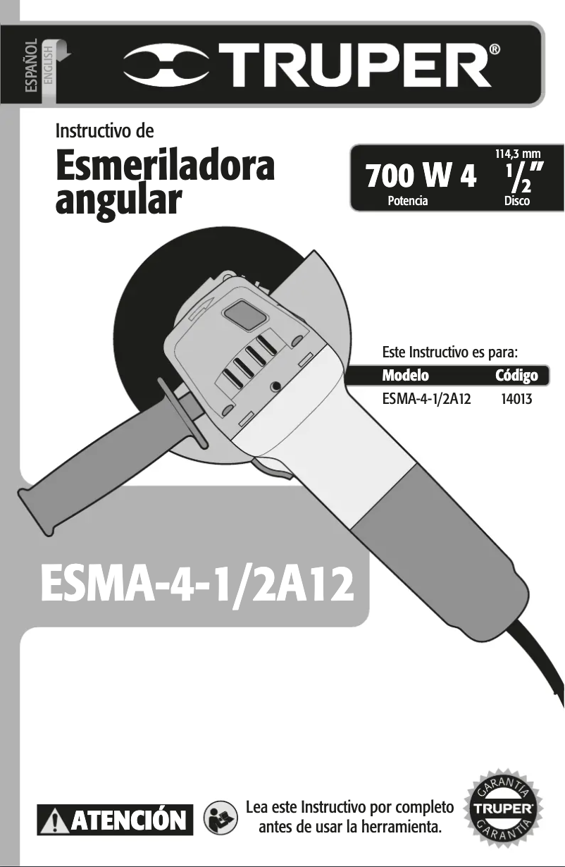 First page image of the manual for ESMA-4-1/2A12