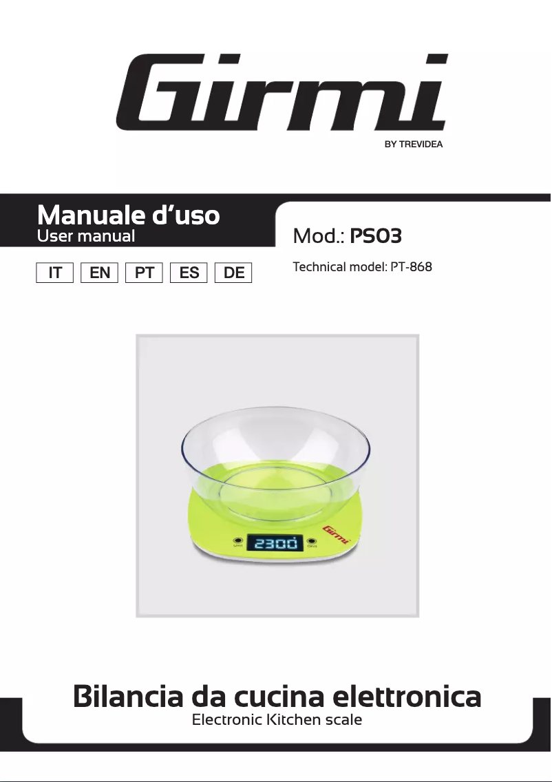 First page image of the manual for PS03