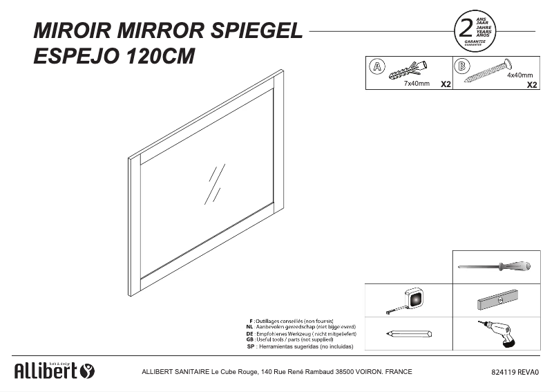 First page image of the manual for 824119
