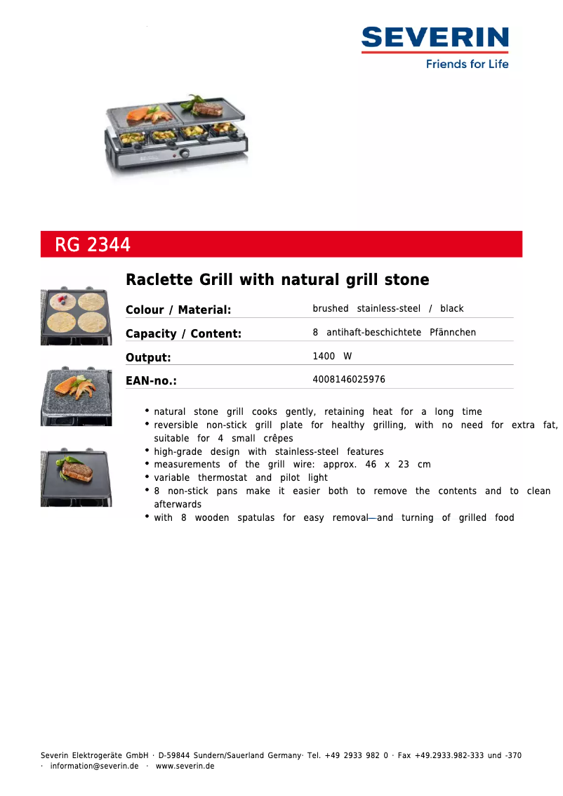 First page image of the manual for RG 2344