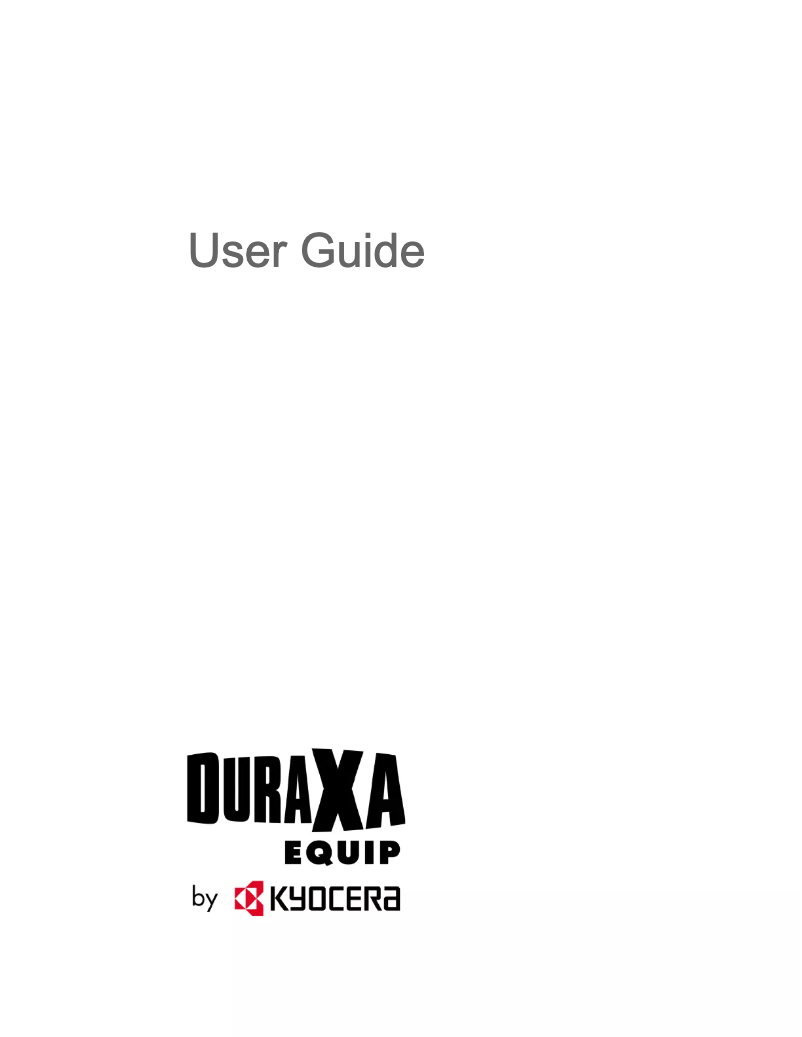 First page image of the manual for DuraXA Equip