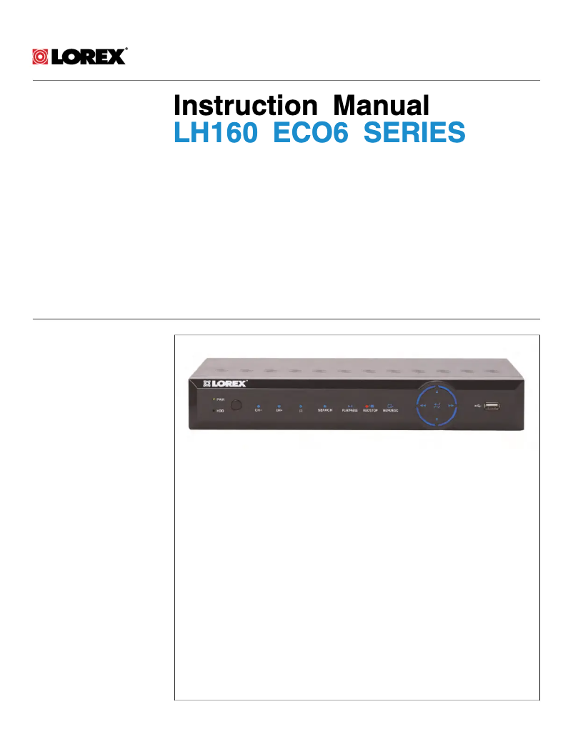 First page image of the manual for LH16243T2