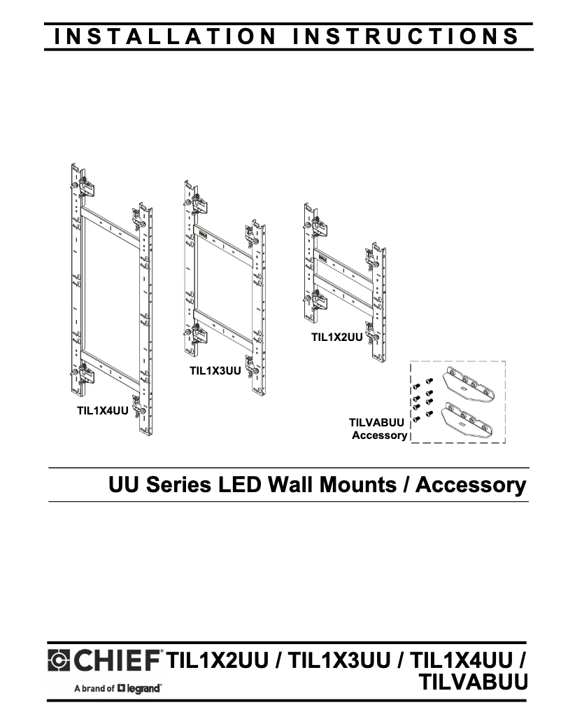 Page 1 of the manual User Manual Chief TIL1X2UU
