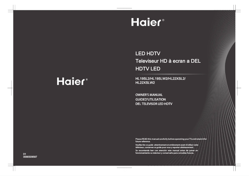 Page 1 of the manual User Manual Haier HL22XSLW2