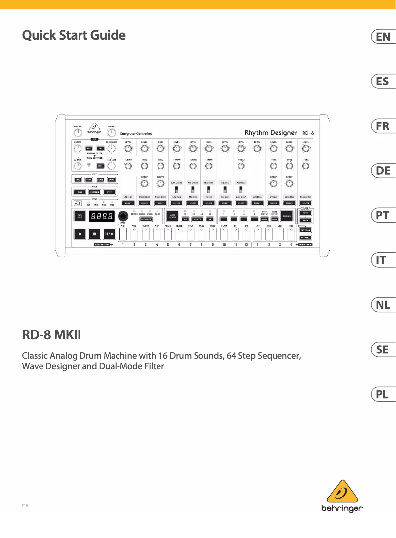 First page image of the manual for Rhythm Designer RD-8 MKII