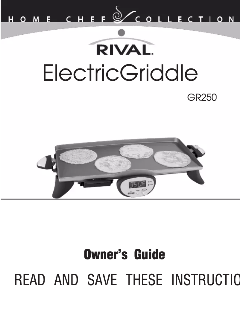 Page 1 of the manual User Manual Rival GR250