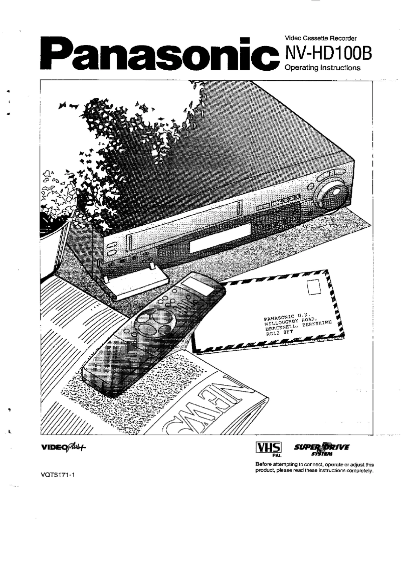 First page image of the manual for NV-HD100B