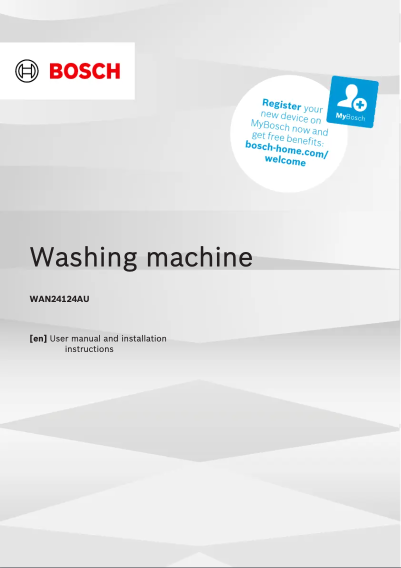 First page image of the manual for WAN24124AU