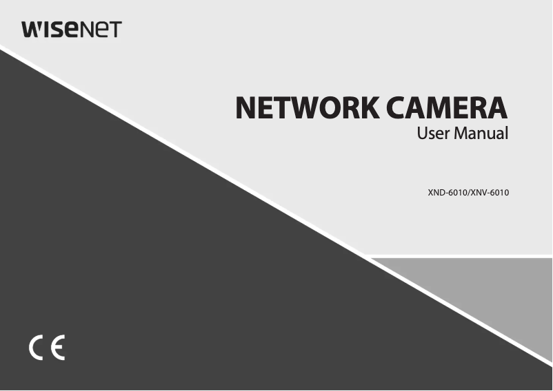 Page 1 of the manual User Manual Wisenet XND-6010