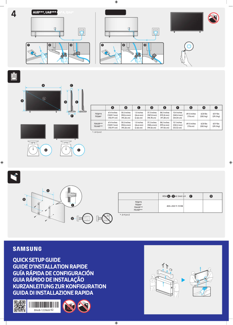 Page 1 of the manual User Manual Samsung QN70Q60AAK