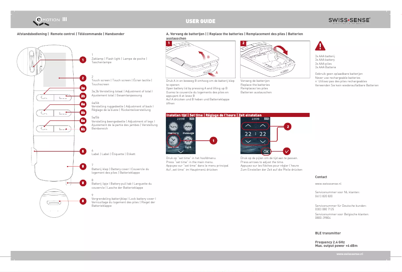 Page 1 of the manual User Manual Swiss Sense Emotion III