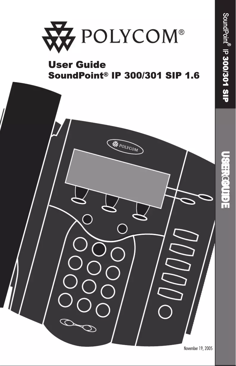 First page image of the manual for SoundPoint IP 301