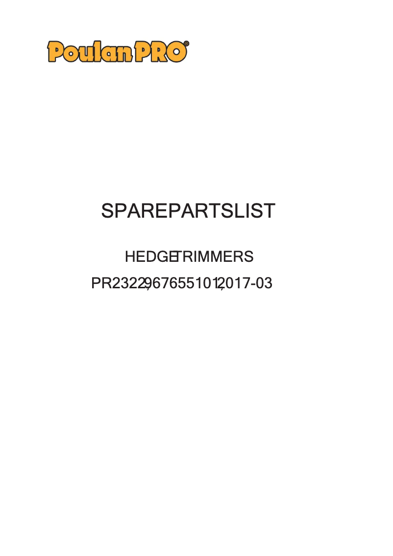 First page image of the manual for Pro PR2322