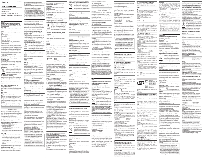 Page 1 of the manual User Manual Sony USM4GL