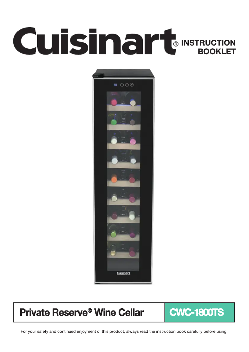 First page image of the manual for Private Reserve CWC-1800TS