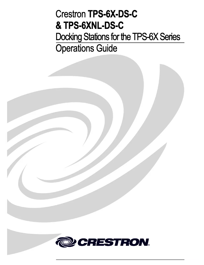 First page image of the manual for TPS-6X-DS-C