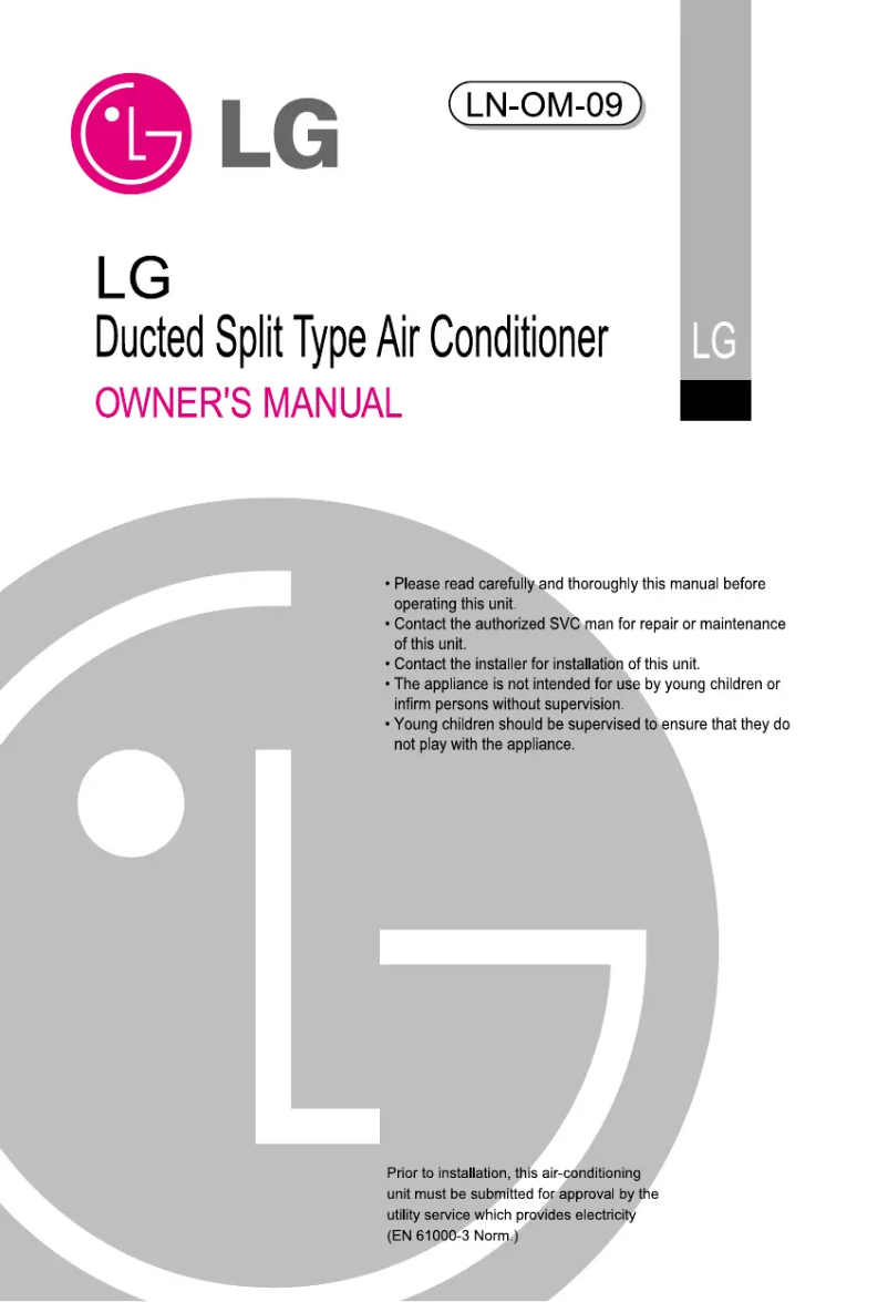 Page 1 of the manual User Manual LG TNNC0608SA0