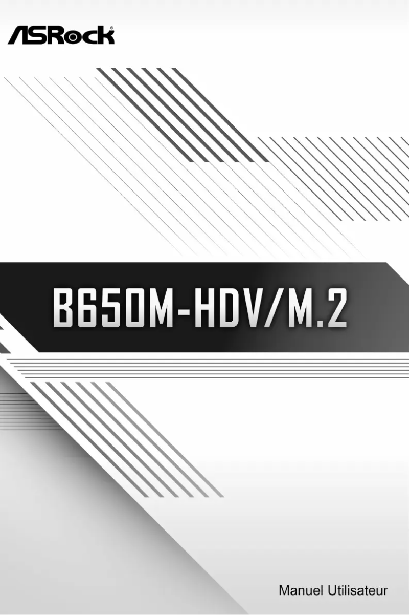 Image de la première page du manuel de l'appareil B650M-HDV/M.2