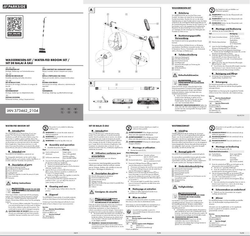 Page 1 of the manual User Manual Parkside HG00296