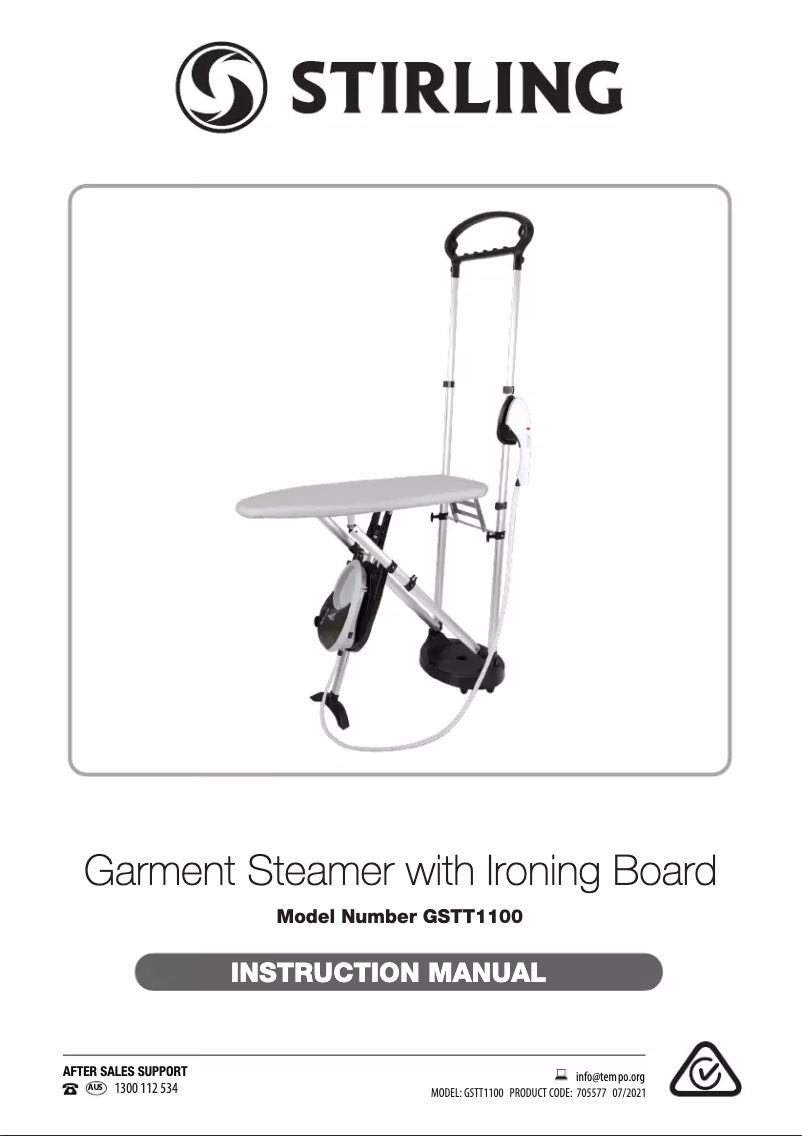 Page 1 of the manual User Manual Stirling GSTT1100