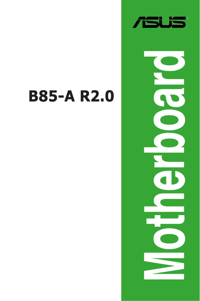 Page 1 of the manual User Manual Asus B85-A R2.0