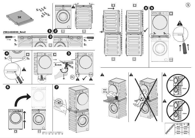 First page image of the manual for SKWS54