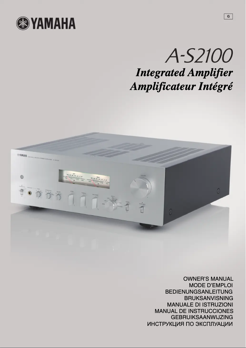 First page image of the manual for A-S2100