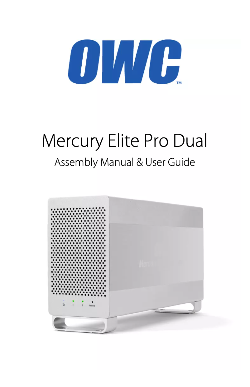 Page 1 de la notice Manuel utilisateur OWC Mercury Elite Pro