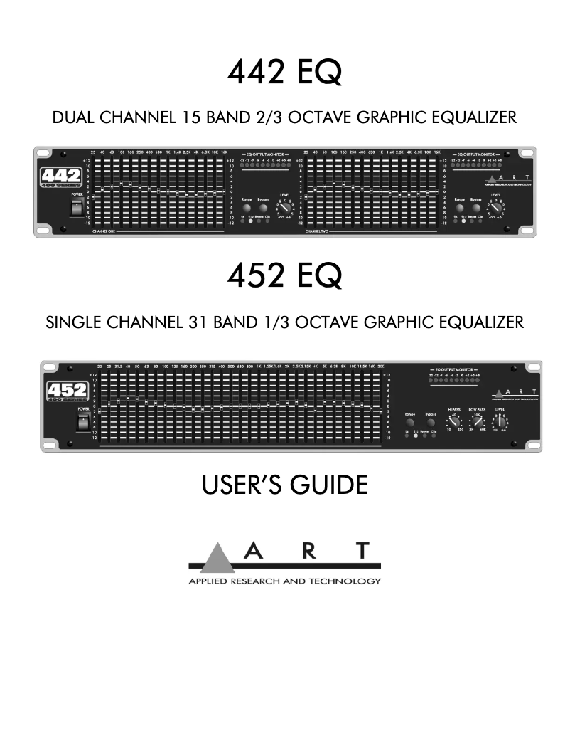 First page image of the manual for 442