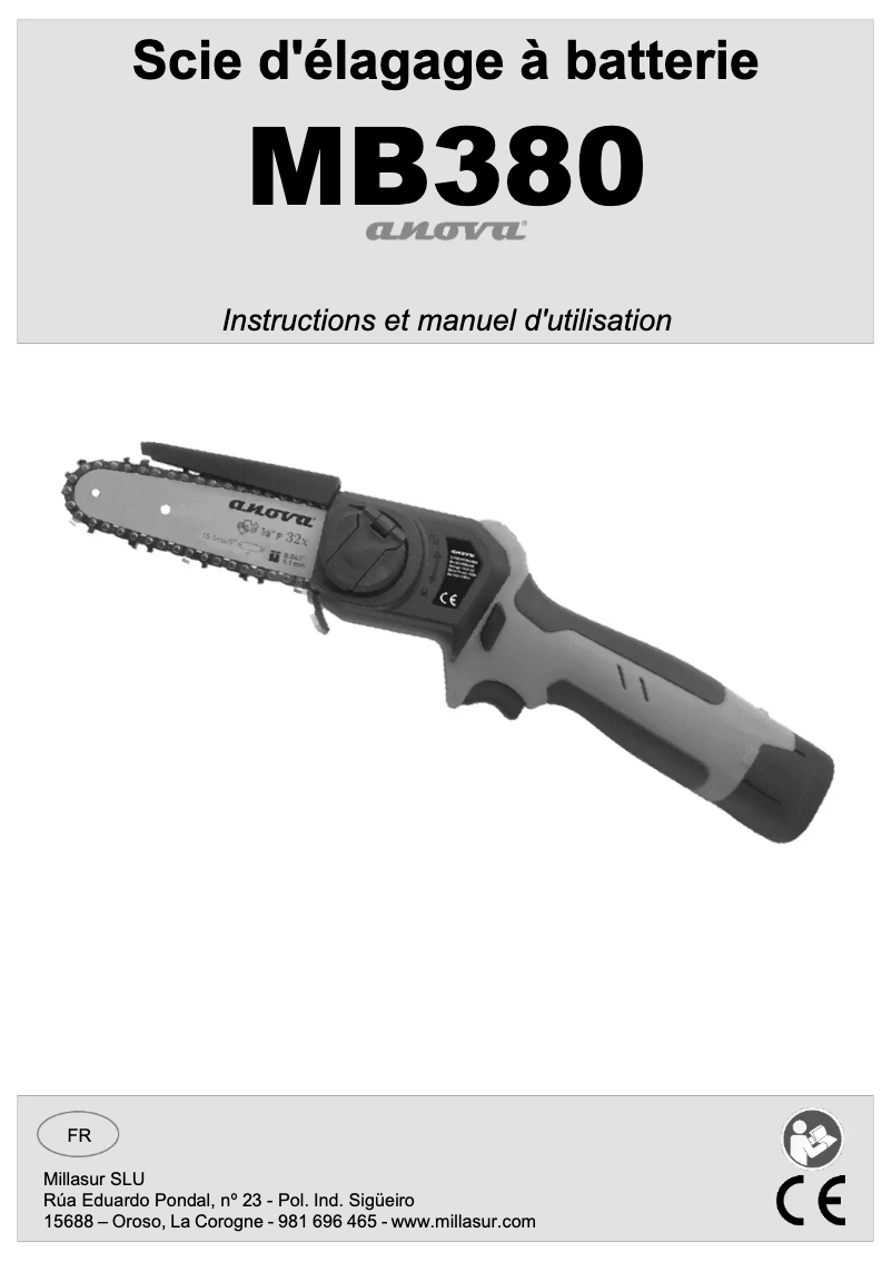 Page 1 of the manual User Manual Anova MB380