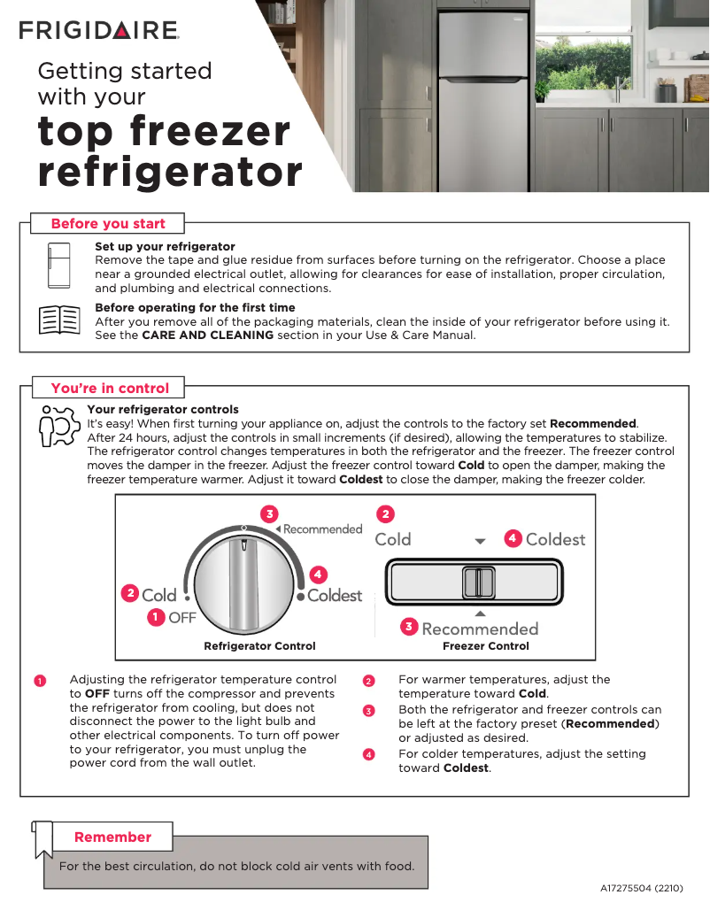 First page image of the manual for FFHT1835VW