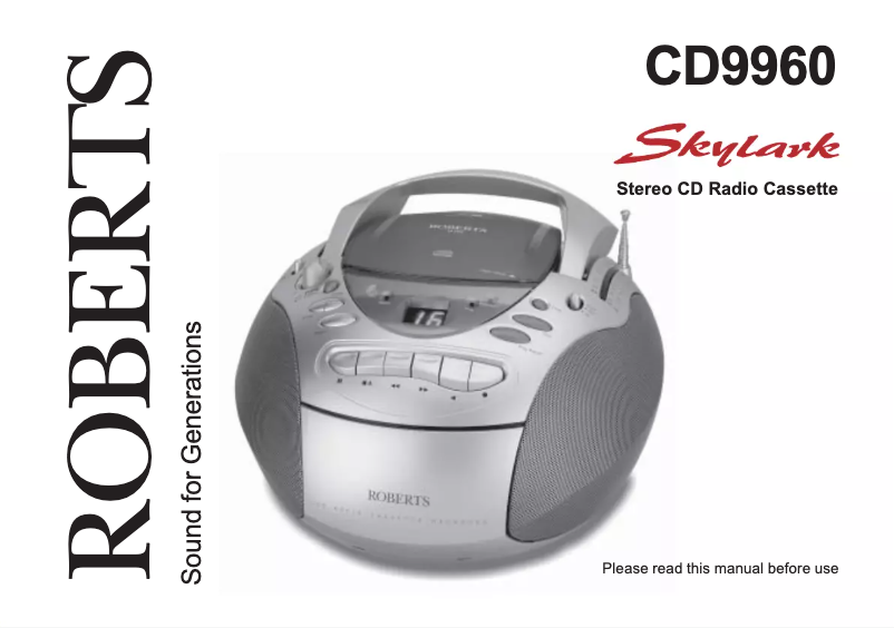 First page image of the manual for Skylark CD9960