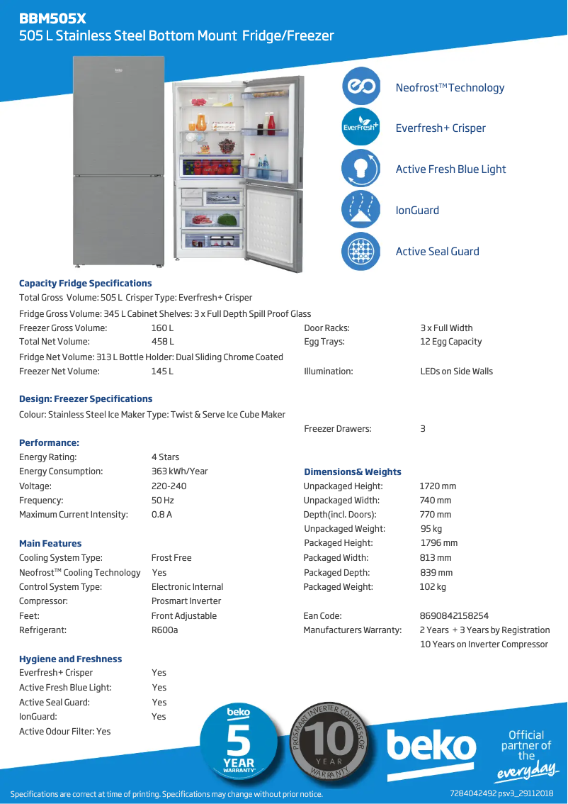 First page image of the manual for BBM505X