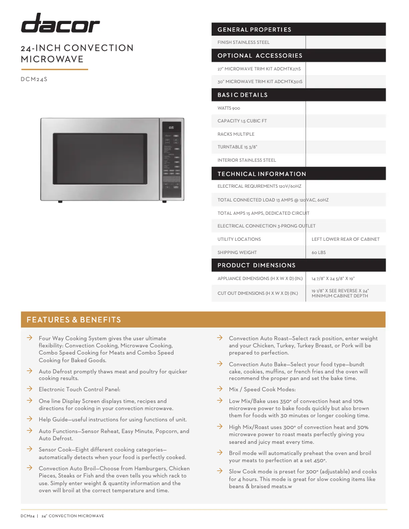 First page image of the manual for DCM24S