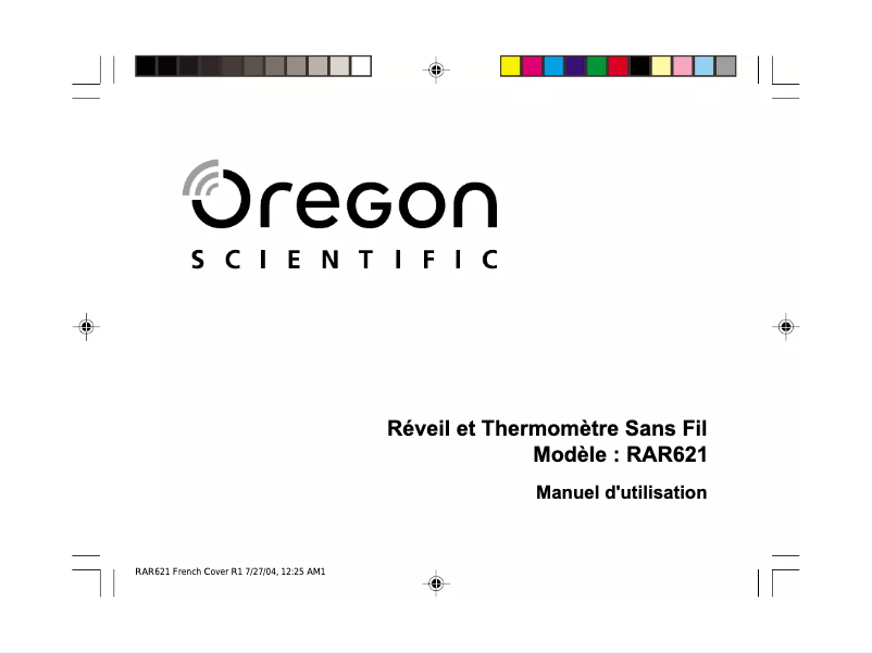 Page 1 of the manual User Manual Oregon Scientific RAR621