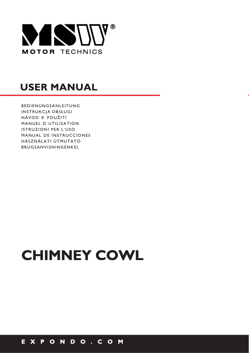 First page image of the manual for MSW-CCT-06