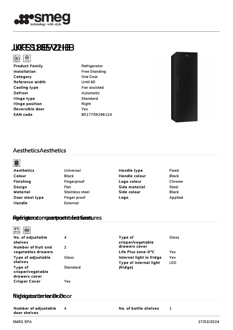 First page image of the manual for UKFS18EV2HB