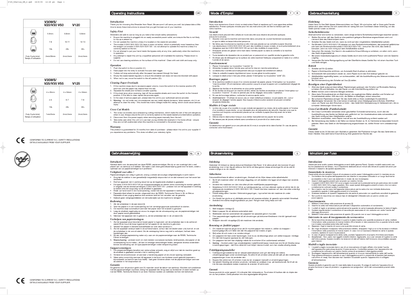 First page image of the manual for V120